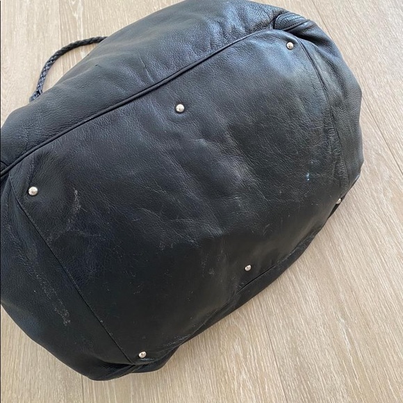 Ferragamo Black leather and suede weekender bag. Pre-owned - Picture 6 of 7